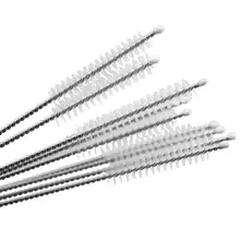 3/5/10/20/25 шт. щетка для детской бутылочки молоко соломенная щетка для мытья Нержавеющая сталь ручка спираль мягкие волосы бутылка очиститель goupillon