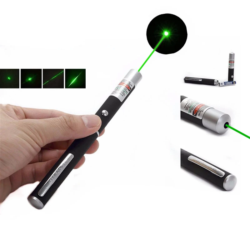 1Pcs 5MW 532nm Green Laser Pen Powerful Laser Pointer Presenter Remote Lazer hunting Laser bore Sighter Without Battery