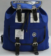Médecin Qui Toile Imprimé Anime Dr Who Tardis boucle slouch Enfants sac D’école mochila feminina Appel Public Police Boîte Sac À Dos