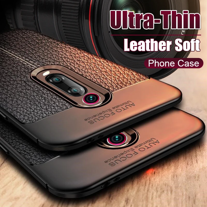 

Luxury Ultra Thin Leather Soft Phone Case On The For Xiaomi Redmi K20 7 6 5 Plus Note 4x 5 6 7 Pro Full Cover Shockproof Case
