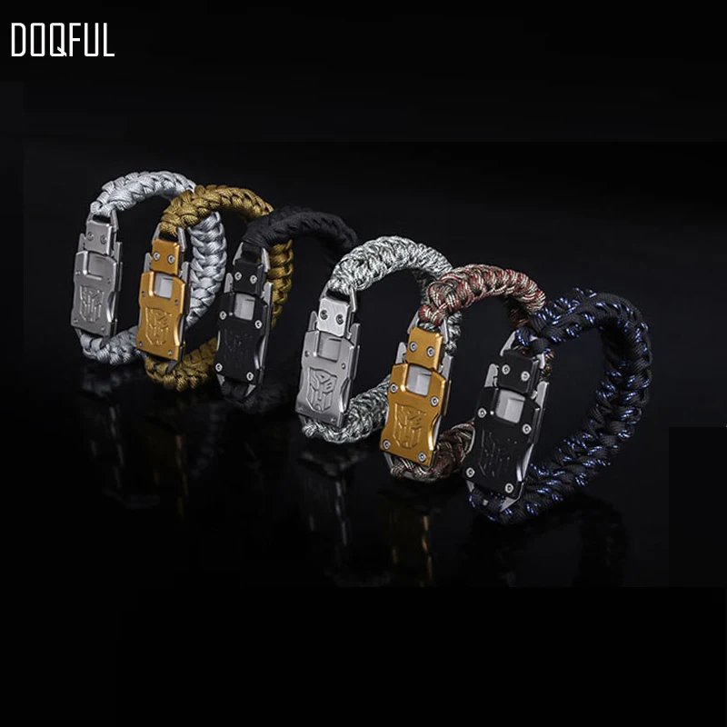 

Tactical Handmade Umbrella Rope Bracelet EDC Survival Emergency Outdoor Rescue Safety Self Defense Camping Hiking Parachute Cord