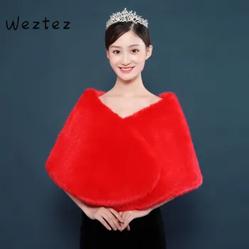 

Wedding Shawl Fashion Wedding Jacket Bride Wraps Winter Wedding Dress Wraps Shawl Bridal Coat Accessories PJ46