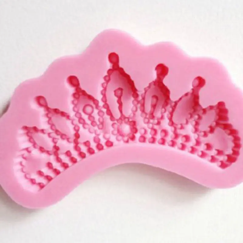 

Free shipping Crown Lace shape Silicone 3D Mold Cookware Dining Bar Non-Stick Cake Decorating fondant mould tools