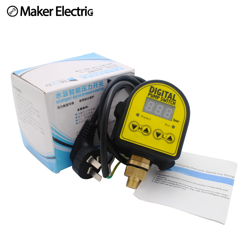 8digital display screen water pump pressure switch