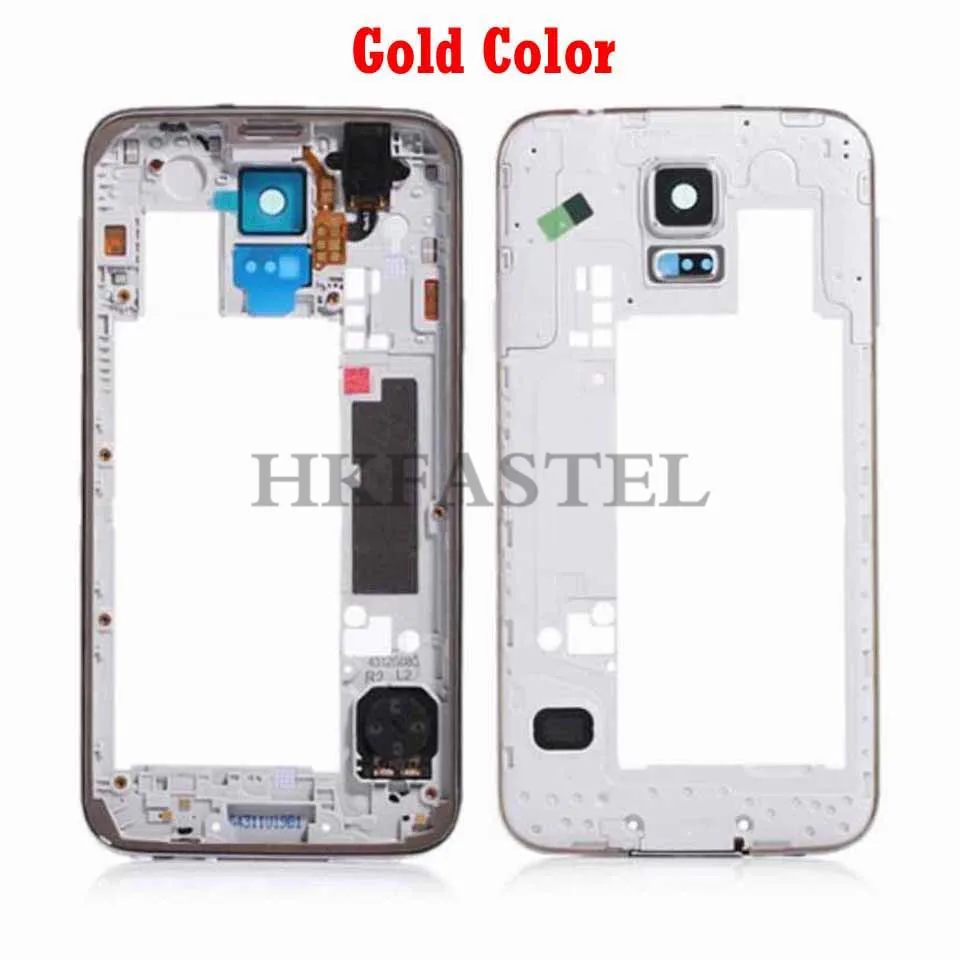 Для Samsung Galaxy S5 i9600 G900F G900M G900H G900P средняя рамка Корпус с кнопкой питания громкости