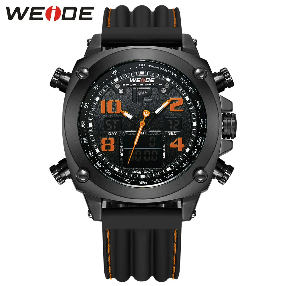 

WEIDE Luxury Brand Men Sports Watches Men's Quartz LED Clock Military Watch Outdoor Casual Wristwatches Relogio Masculino