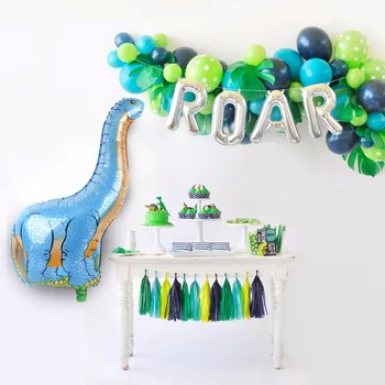 

HUIRAN Walking Foil Balloons Inflatable Dinosaur Birthday Balloon Dinosaur Birthday Party Anniversaire Dinosaure Party Supplies