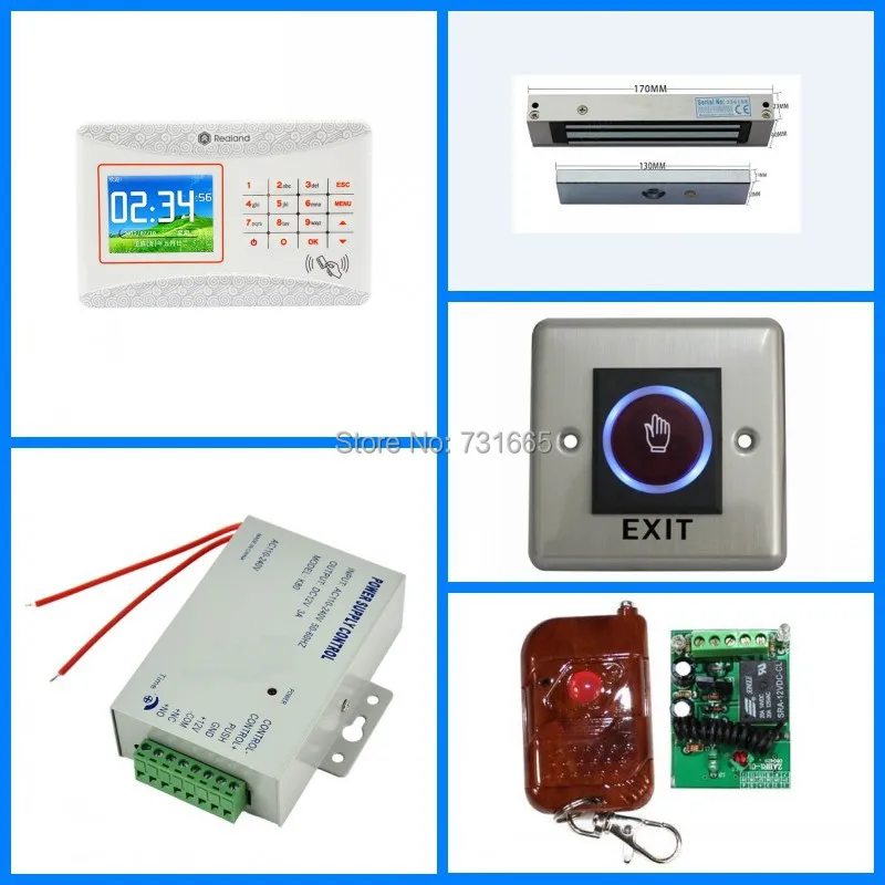 

M-F191 fingerprint Access Control + Magnetic Lock + Power Supply and Infrared Exit Button+Remote controller