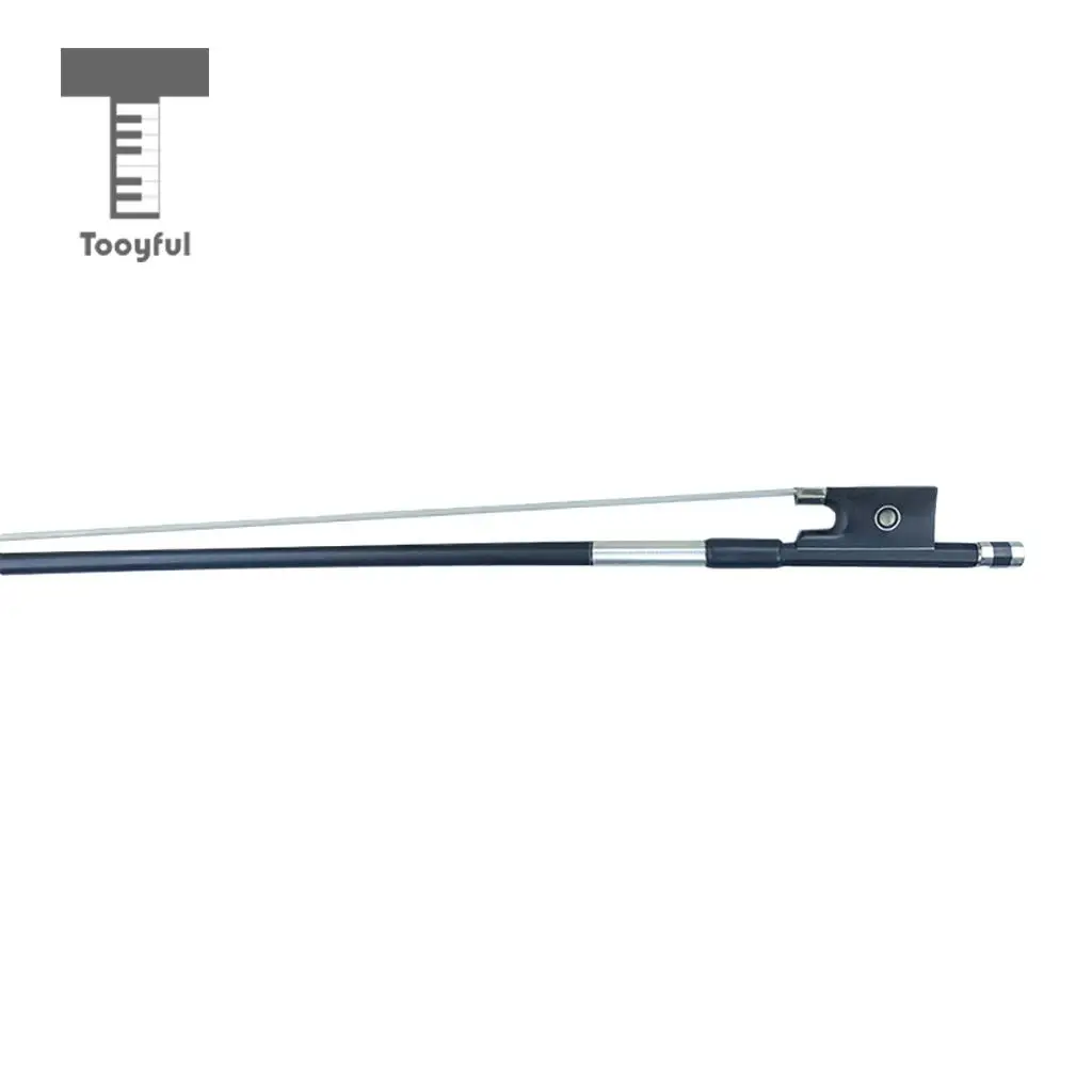 Black Carbon Fiber Violin Bow for 4/4 3/4 1/2 1/4 1/8 Violin Faddle #5