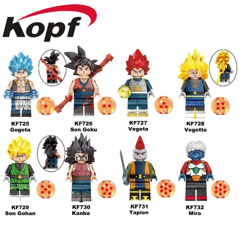 

Legoings Single Sale Dragon Ball Z Son Goku Vegeta Son Gohan Gogeta Building Blocks Action Figures Gifts Toys Children KF6069