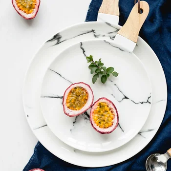 

European Marble Tableware Ceramic Tableware Dish Face Plate Platter Bow Cutter Board