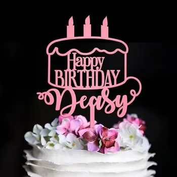 

Personalized birthday cake topper,Custom happy birthday Cake Topper, Personalized with YOUR Name