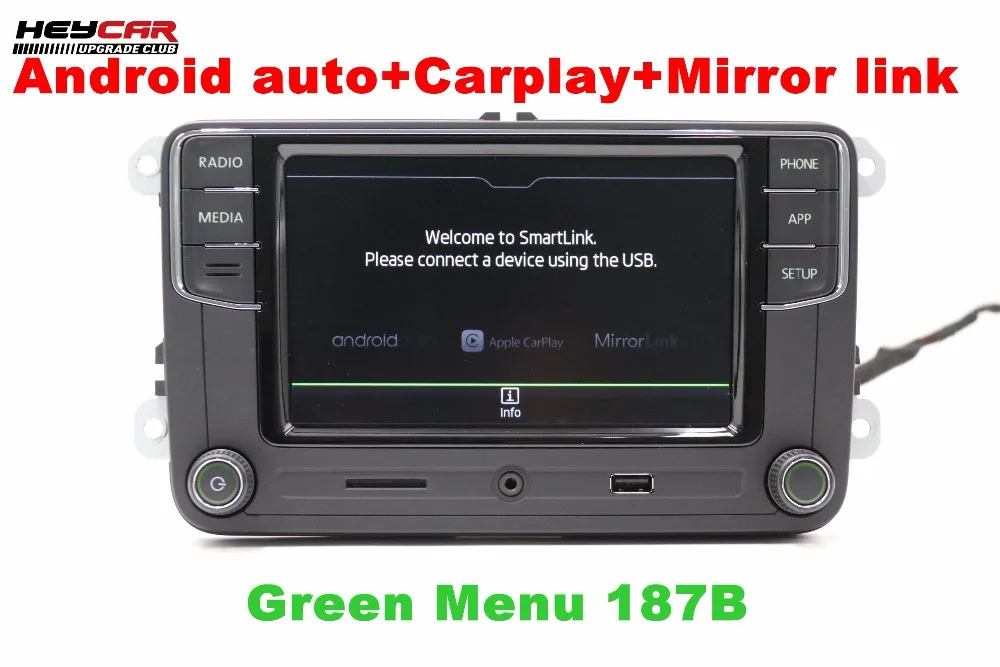 

RCD510 RCD330 RCD330G Plus Radio Green Button light Carplay Android Auto For Skoda Octavia Fabia Superb Yeti