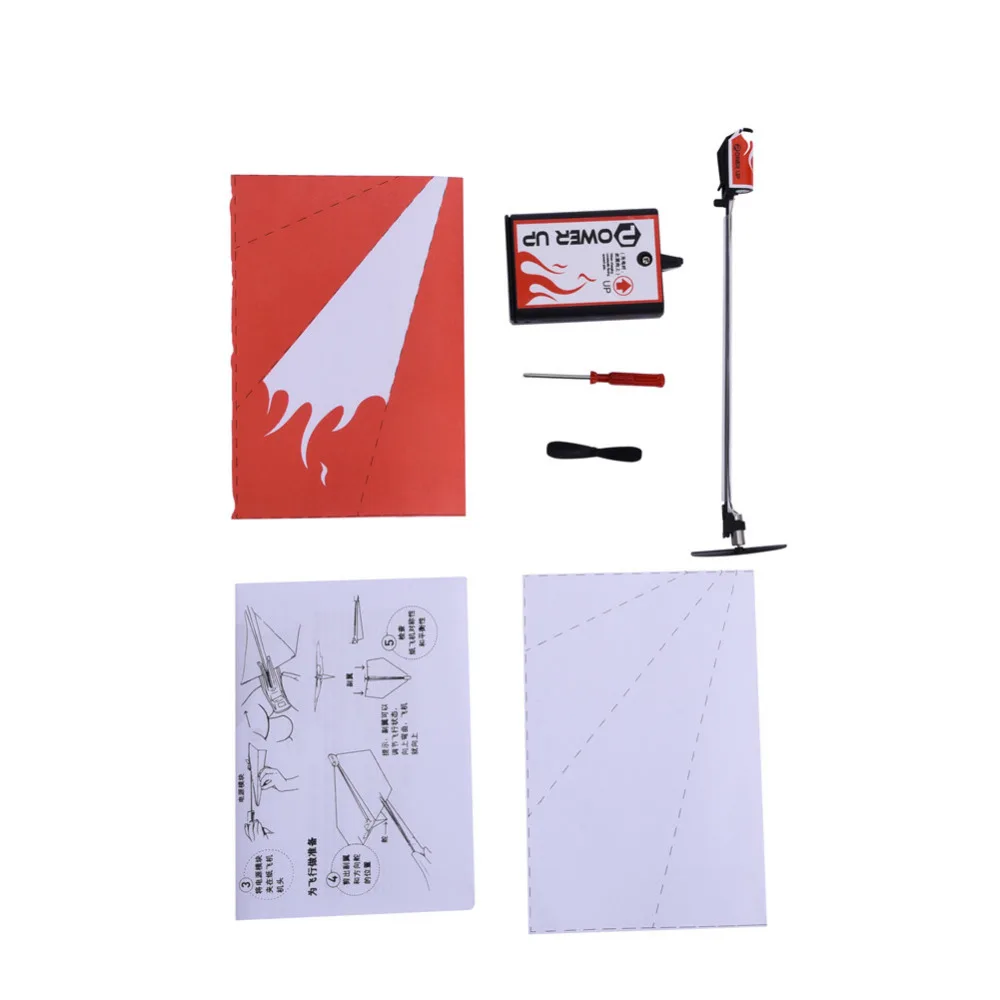 Motor Powered Paper Airplane Model Folding Diy Power Toy Children's Toys |