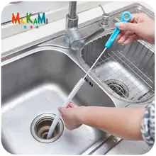 1pcs Sewer Cleaning Brush,Home Bendable Sink Tub Toilet Dredge Pipe Snake Brush Tools Creative Bathroom Kitchen Accessories