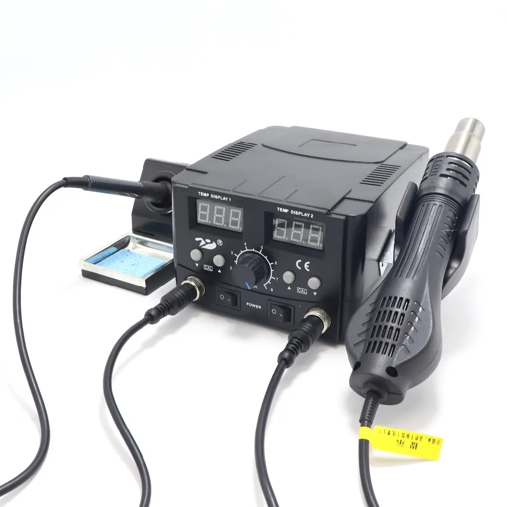 8582D 750 Вт синяя цифровая паяльная станция SMD 2 в 1 для ремонта сварки пайки набор