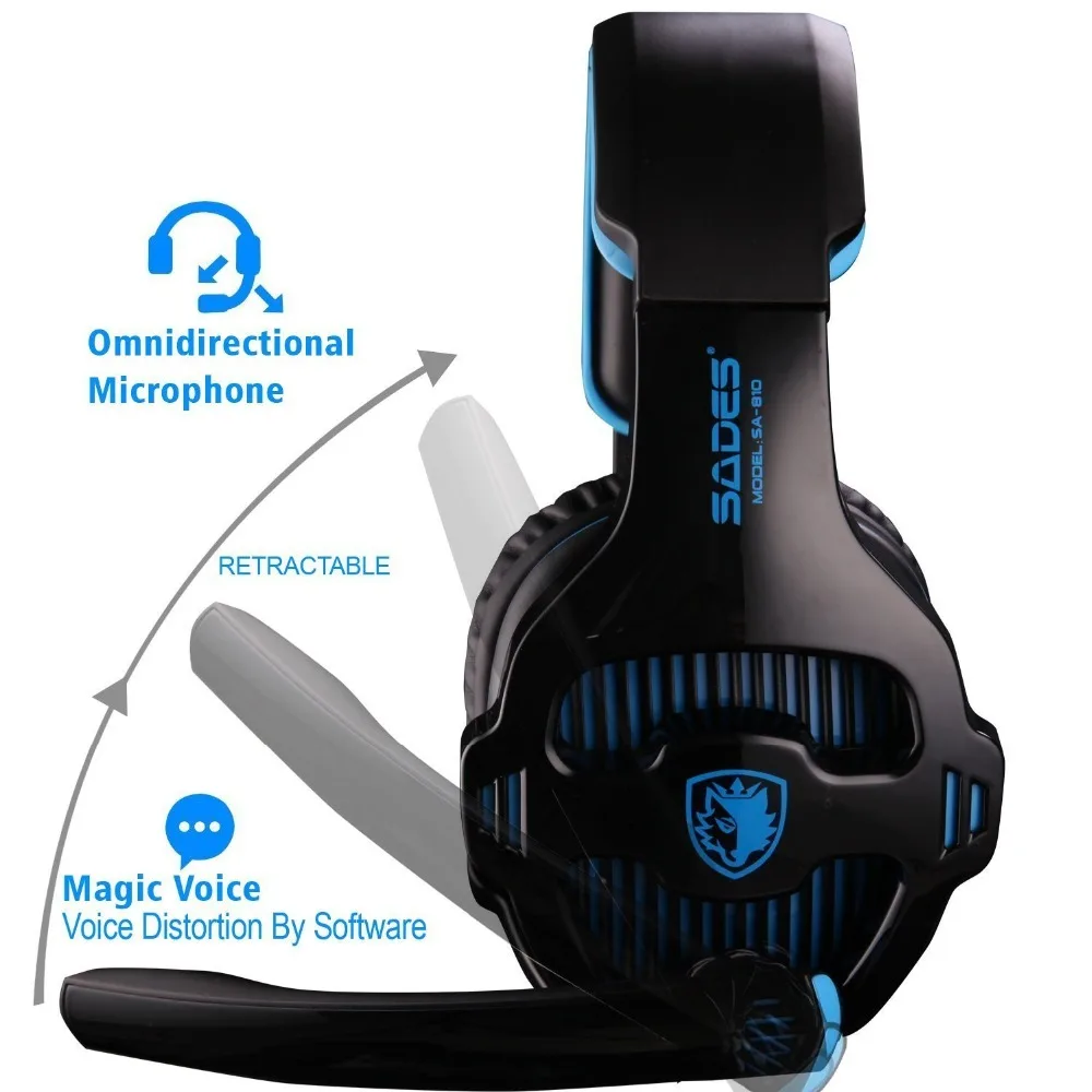 SADES игровая стереогарнитура с разъемом 3 5 мм для PS4 Xbox One ПК Mac телефонов и