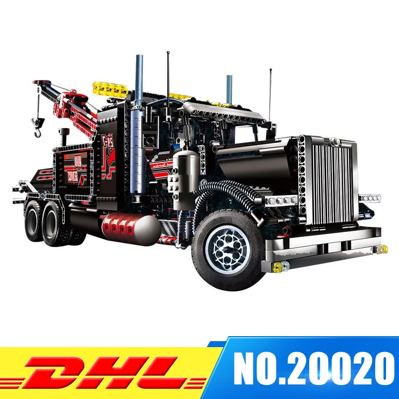 

IN STOCK LEPIN 20020 1877Pcs Technic Series Pneumatic Tow Truck Model Building Kits Blocks Bricks Toy Compatible Toys Gift 8285