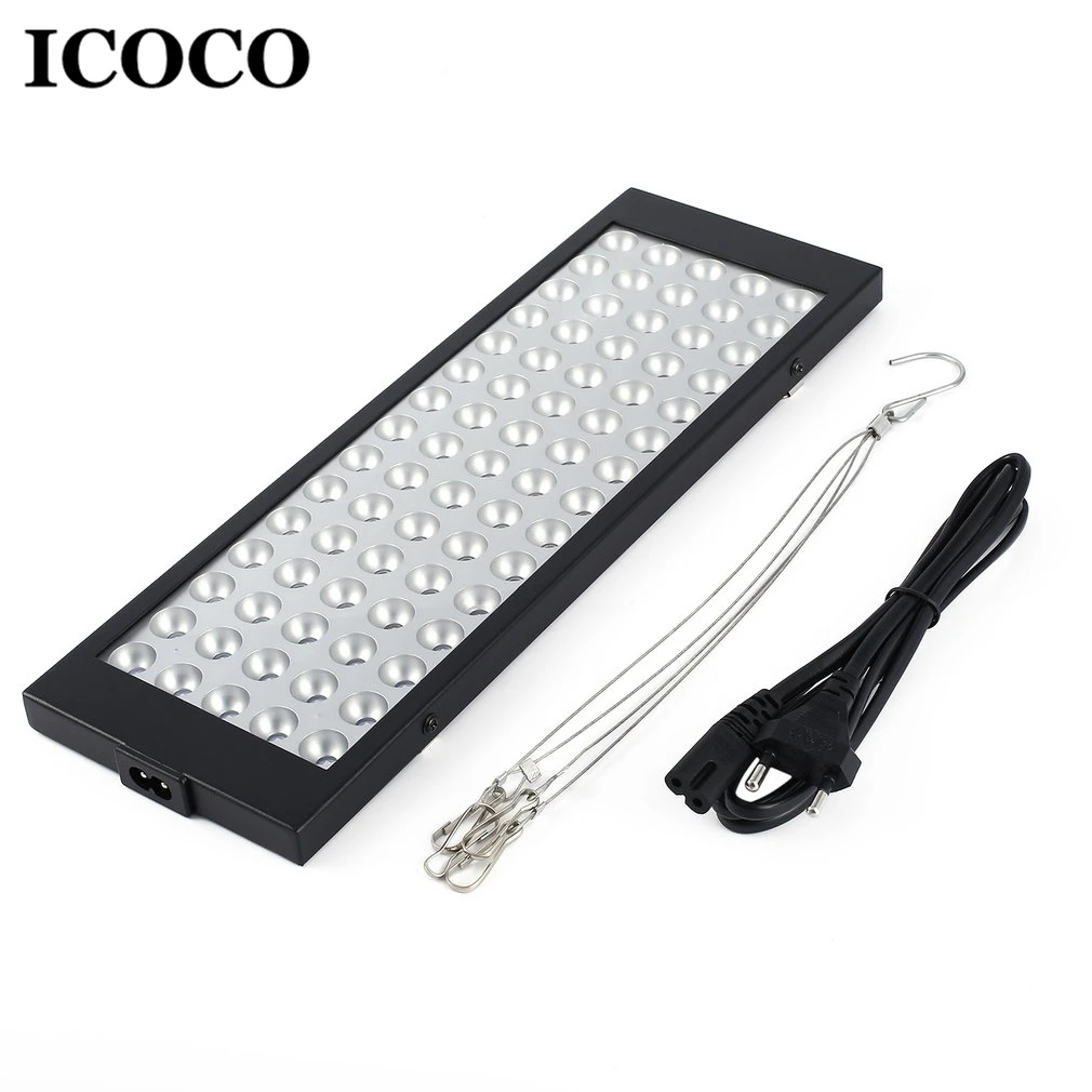 

75 LEDs 15W Rectangle Plant Grow Light with Full Spectrum Greenhouse Hydroponics Plat Hanging for Vegetative & Flowering