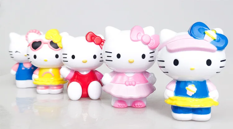 5 шт./компл. милый рисунок «Hello Kitty» украшения для торта на день рождения Хэллоуин День рождения Десерт Таблица вечерние украшения торта Вечеринка