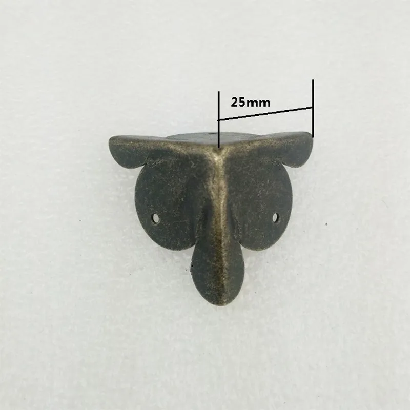 

Luggage Case Box Corner Brackets Decorative Corner For Furniture Decoration Triangular,Old Style Cover,Bronze Tone 25mm,4Pcs