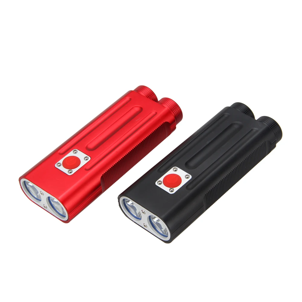 Discount Aluminum 2x XM-L T6 LED Light Front Bike Headlight 7 ModesCycling Lamps+2x Rechargeable 3.7v 18650 2400mah Battery+Charger 7
