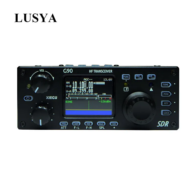 

Lusya XIEGU G90 QRP HF Amateur Radio Transceiver 20W SSB/CW/AM/FM 0.5-30MHz SDR Structure with Built-in Auto Antenna Tuner T0256