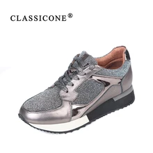 Silver lace up woman sneakers
