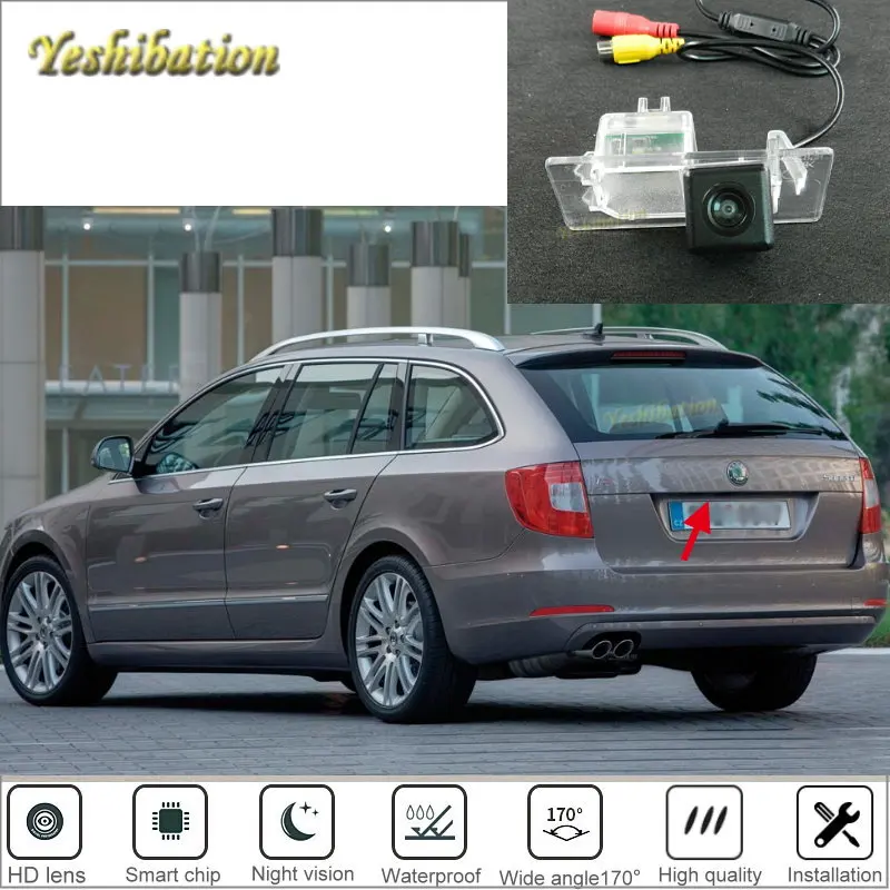 Yeshibation заднего Камера для SKODA Superb Combi B6 2008~ парковочная камера заднего вида