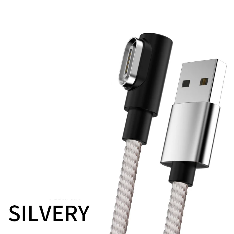 Магнитный usb-кабель 90 градусов 3A Micro USB зарядное устройство type C кабель для передачи данных для samsung huawei Xiaomi type-C магнитное зарядное устройство