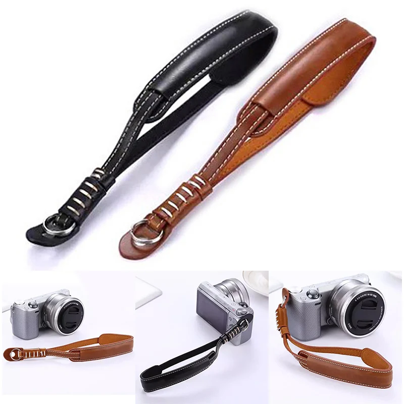 Camera Wrist Hand Strap Vintage PU Leather Soft Durable For DSLR / SLR