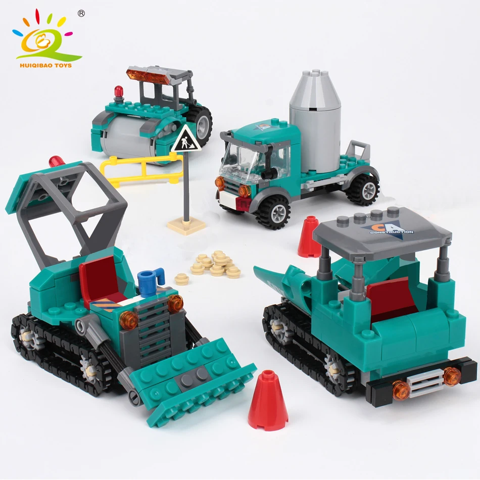 Baratos 462 Uds 4in1 City engineing camión bloques de construcción compatible con legoing excavadora creador bloques construcción juguetes para niños regalo
