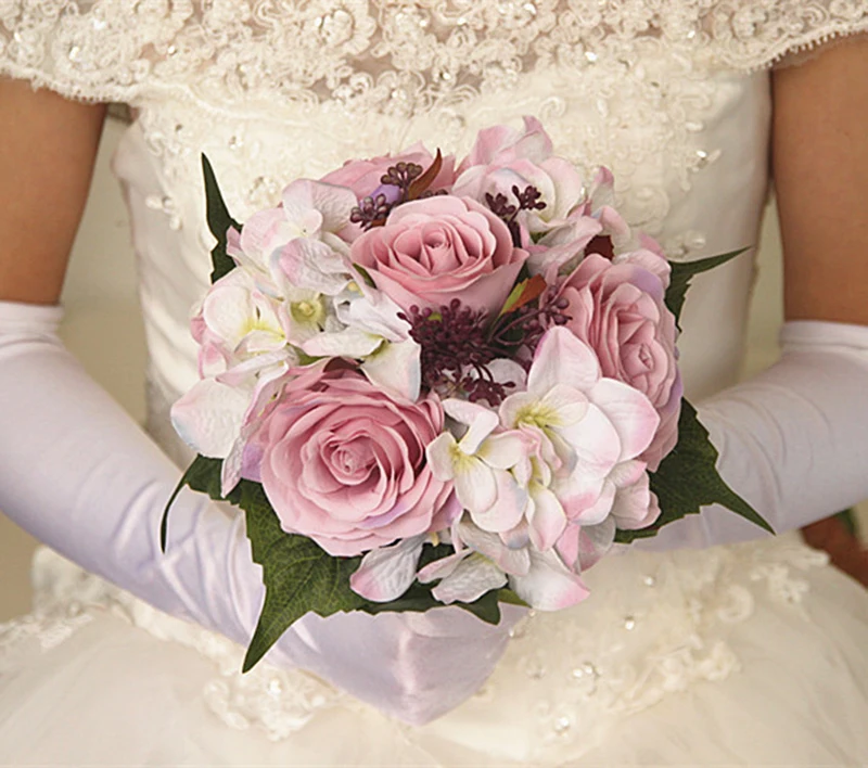 1 Bouquets Wedding Bride Artificial Rose Bouquet Silk Flowers For Home Party Decor Supplies Fiori Artificiali | Дом и сад