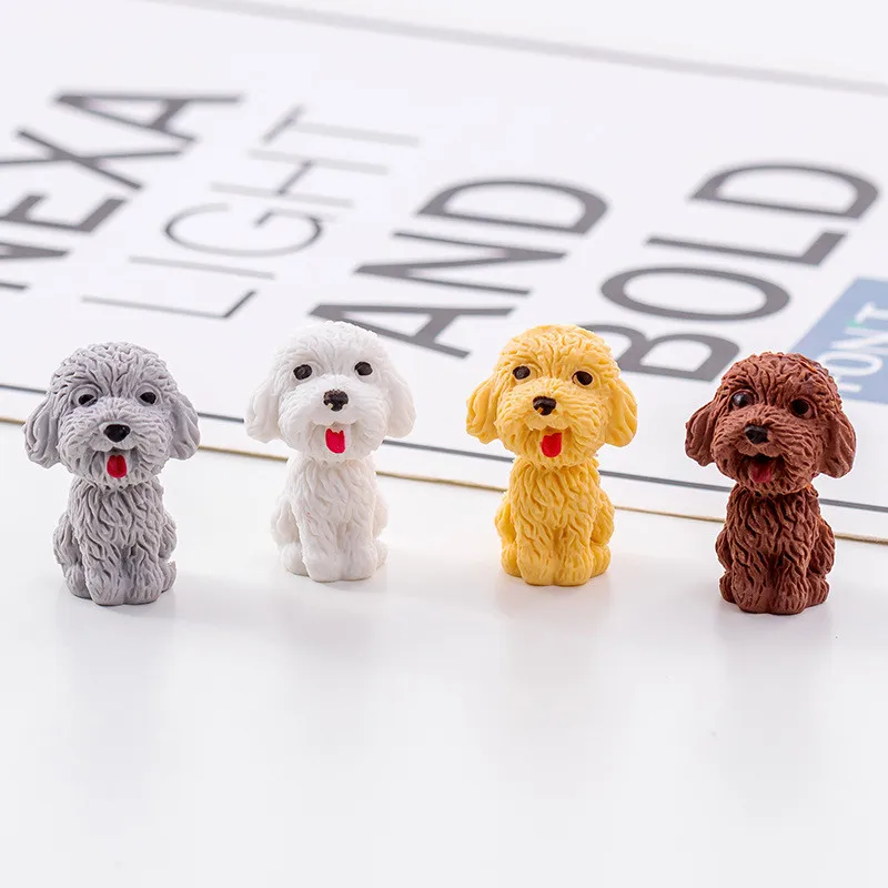 

1pcs cute cartoon Teddy Dog Rubber Eraser for kids Art-drawing School Supplies accessories Office correction Stationery