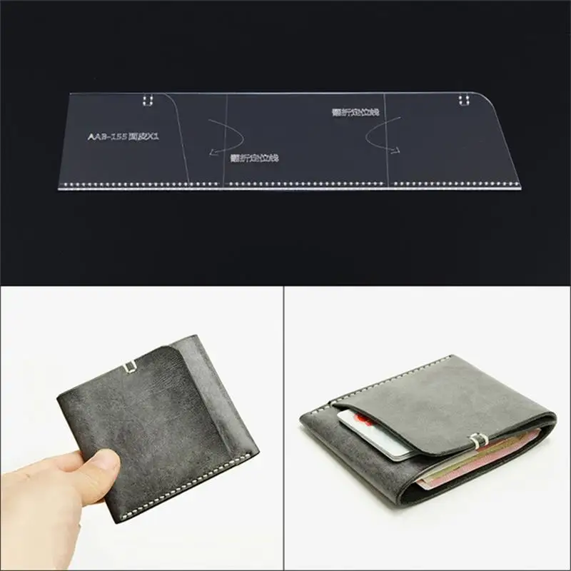 

1 Set Acrylic Leather Template Home Handwork Leathercraft Sewing Pattern Tools Accessory Card package 10*8.5*1 CM