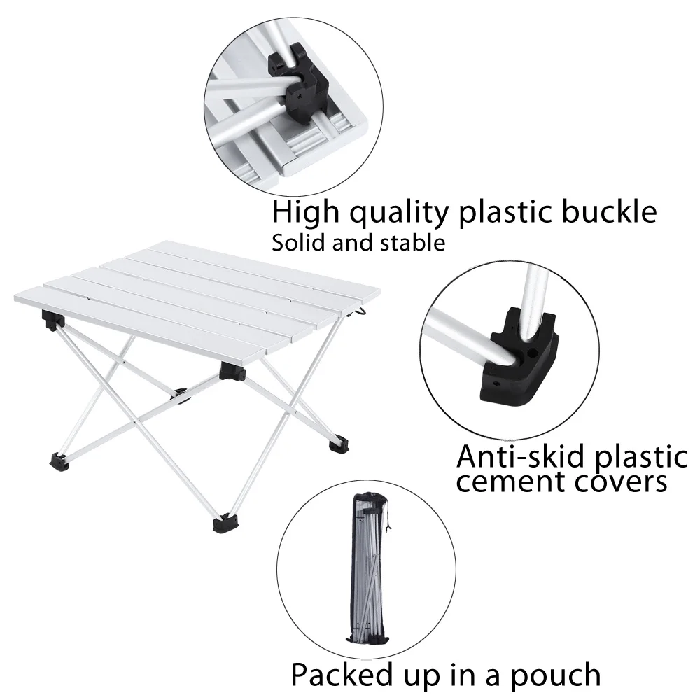 Портативный уличный стол, складной стол, лист из алюминиевого сплава, походный набор, сумка, Прочный Стол для путешествий и пикника