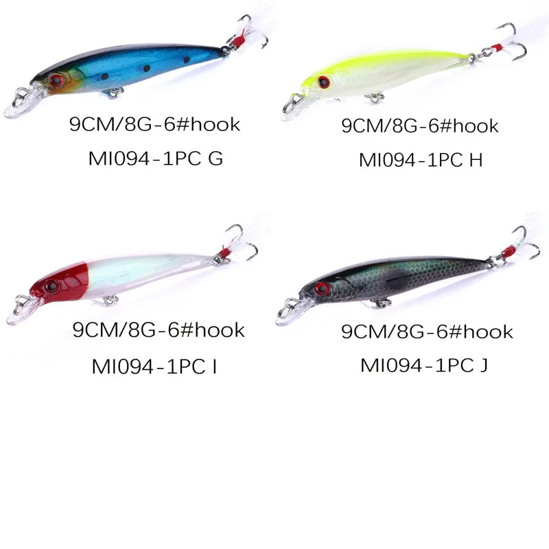 fishing lure minnow 9cm 8g kit 007