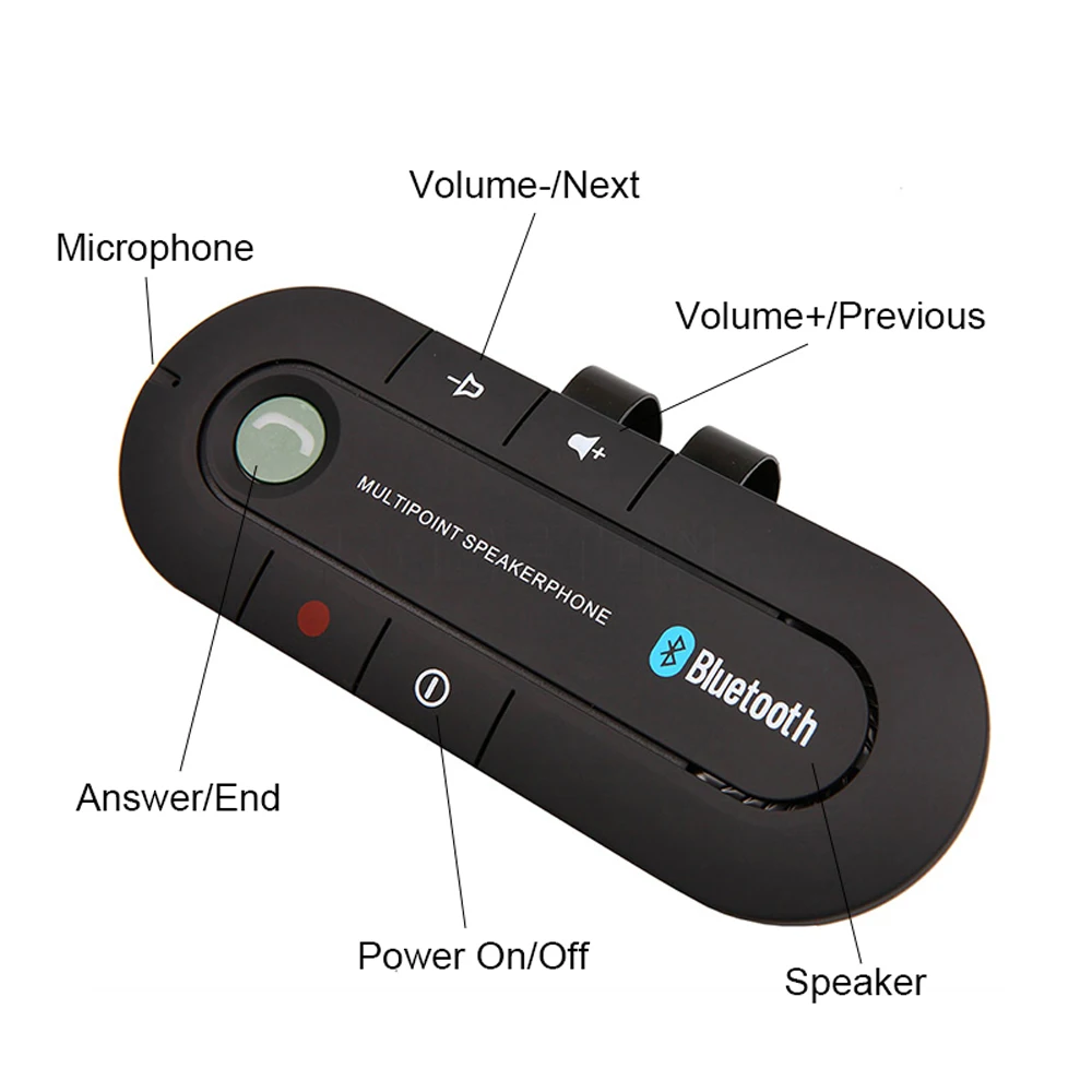 Kebidumei супер Громкая связь беспроводной Bluetooth Handsfree автомобильный комплект MP3 музыкальный плеер для смартфонов два телефона подключение