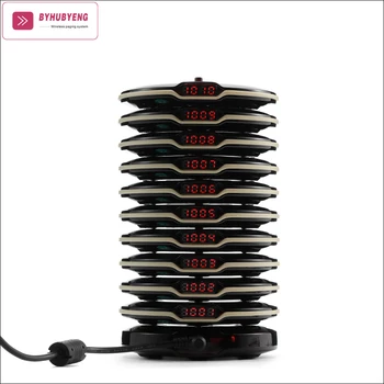 

Waterproof Wireless Waiter Buzzer Coaster Pager Manufacture Restaurant Pager Calling Buzzers with 10pcs Support 9999 Call