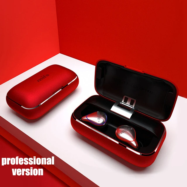 Mifo o5 pro TWS Bluetooth Wireless Earbuds Balanced Bluetooth Earphone Sport Hifi Stereo Sound Earphones fone de ouvido earbuds - Цвет: Red Professional