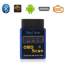 Лучшее Качество ELM327 Bluetooth v2.1 Vgate OBD Сканер Автоматический Диагностический тестер и 1.5 М OBD2 16Pin Мужского на Женский расширение автомобиль кабель
