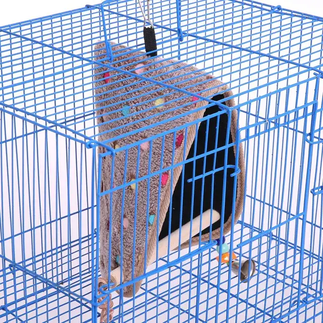 parrot Winter Plush Hut Tent Nest Stand Parrot Bed Sleep Parakeet Cage Cave Hanging Decor  Birdhouse for Small  Cockatoo Finch 5