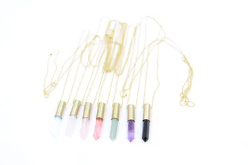 

Fashion Stone Pendant Celebrity Style Bullet Necklace new copper casing brass ball chain necklace