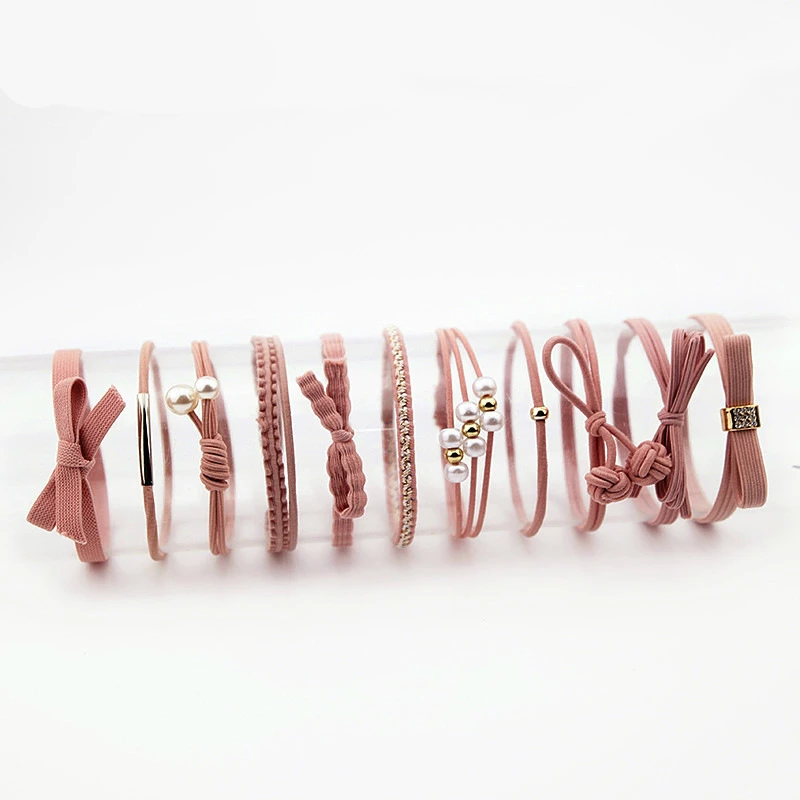 

12Pcs/lot new Fashion Headbands Women Hair Accessories Elastic Hair Bands for female Girl Hairband Hair Rope Gum Rubber Band