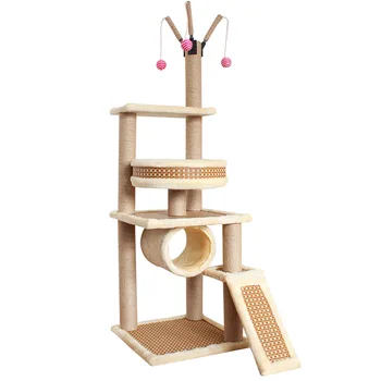 

Cat Scratching Post Climbing Tower Tree House Dual-use Four Seasons Sisal Rope Climbing Frame Cats Mat Scratch Toys Play House