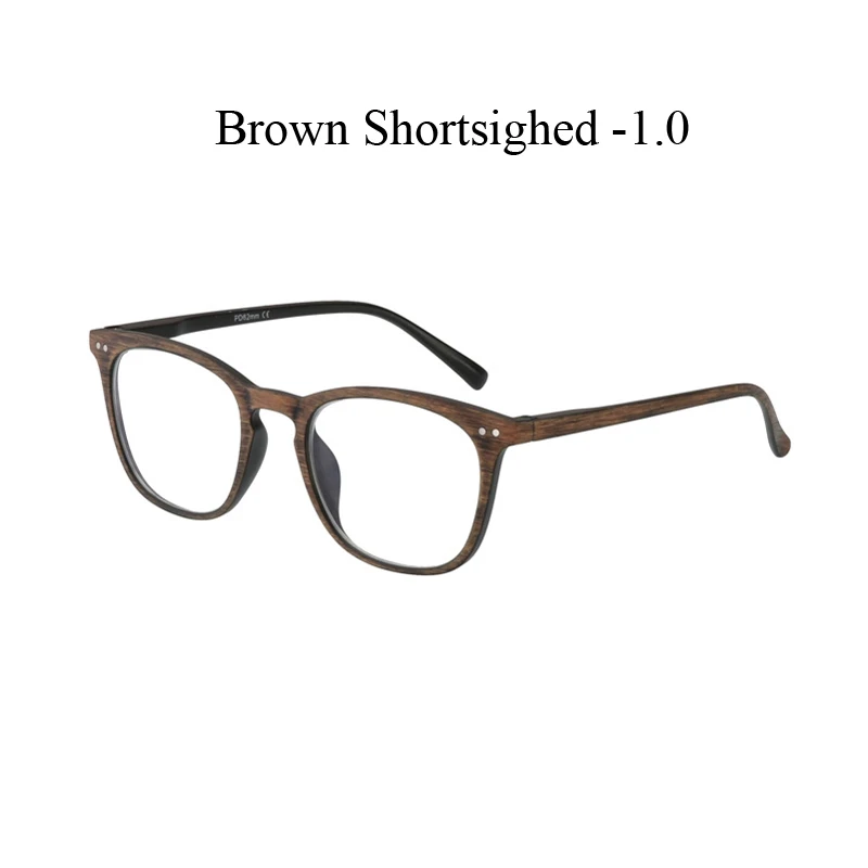 Zilead имитация дерева готовое солнце фотохромные близорукость для женщин и мужчин близорукие очки солнцезащитные очки 0to-4.0 унисекс - Цвет оправы: brown myopia 1.0