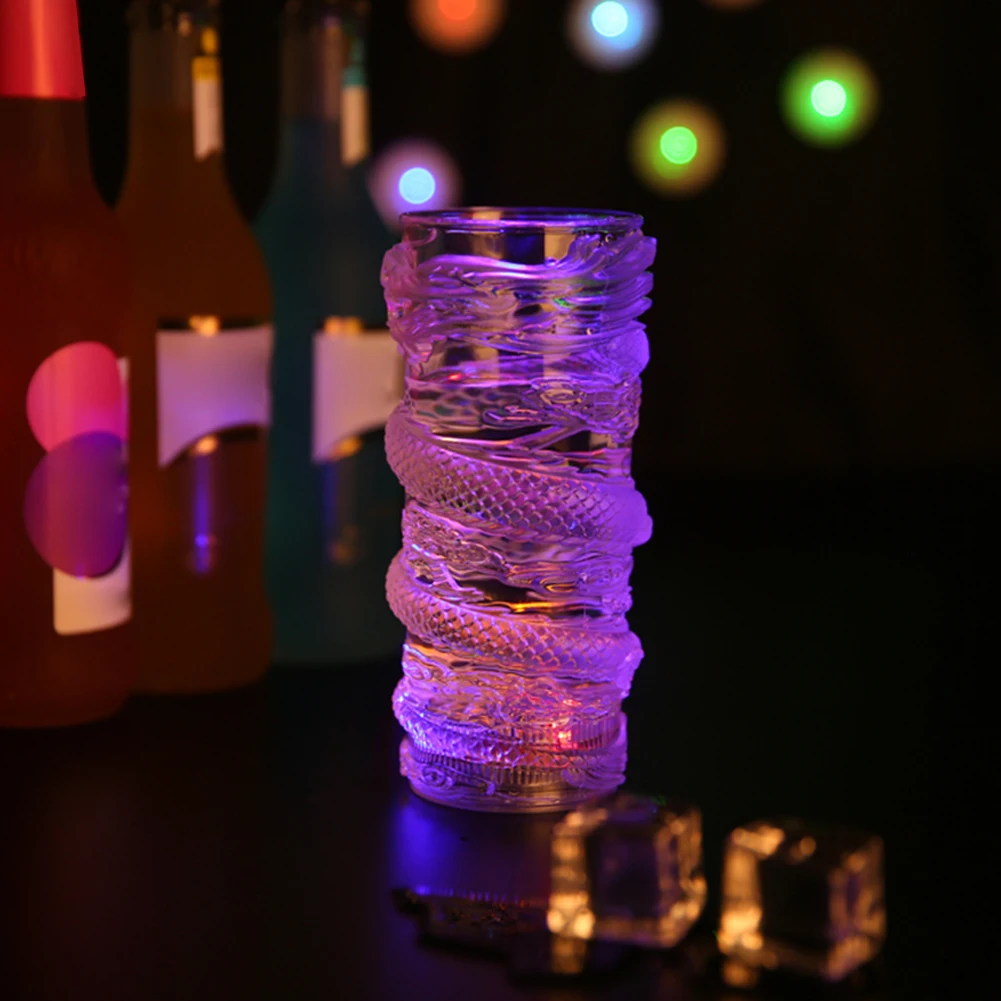 1 шт. 285 мл Дракон светодиодный мигающий Цвет Изменение воды Активированный светильник пивное вино чашка Питьевая чашка кружка поставки Новые