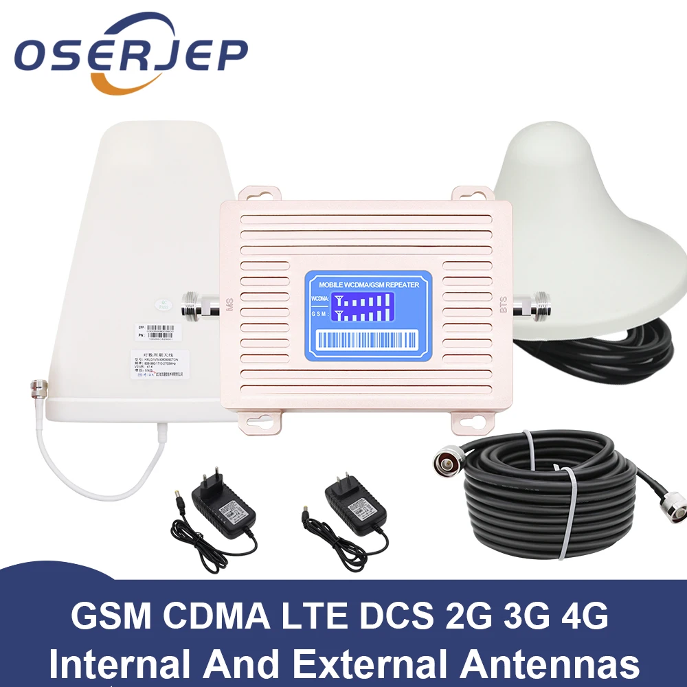 

LCD Display CDMA 850 DCS 1800 mhz Dual Band Repeater GSM 2G 3G 4G LTE Phone Amplifier Cellular Mobile Booster +LPDA /Panel Anten