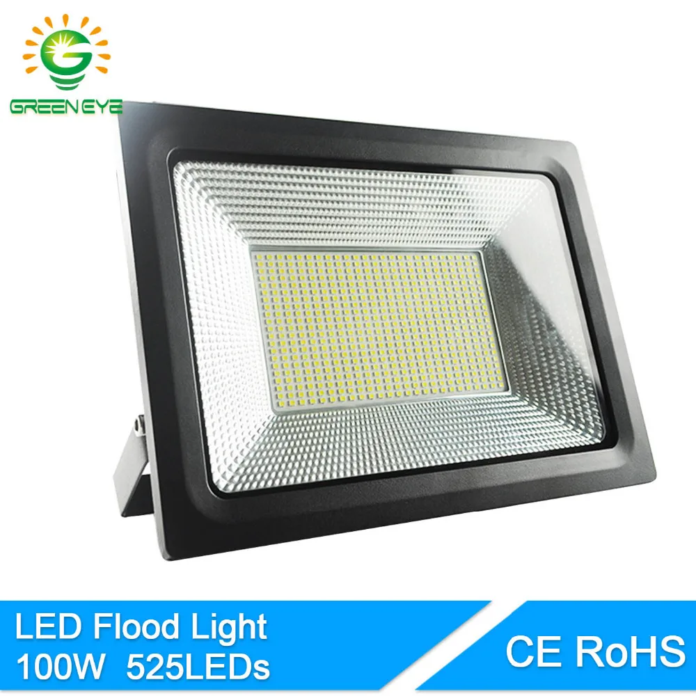 

GreenEye 220V 100W Real Watt Hight Bright LED Floodlight IP66 Waterproof Flood Light Outdoor Lighting Holofote Projecteur Lamps