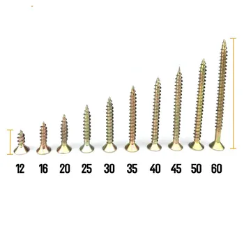 

free shipping 100 pcs Cross head self - tapping screw dry wall nail with hard flat head wood screw fiber nail m3.5 m4m5